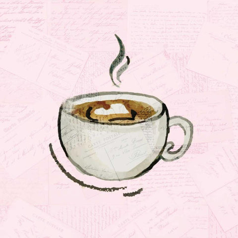 Coffee Time 3 Black Ornate Wood Framed Art Print with Double Matting by Allen, Kimberly