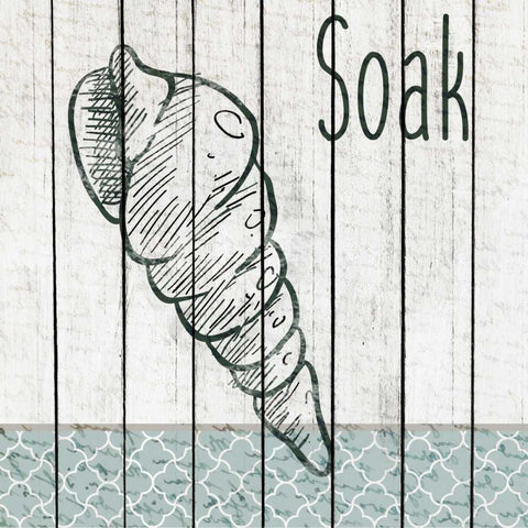 Soak 2 Black Modern Wood Framed Art Print with Double Matting by Allen, Kimberly