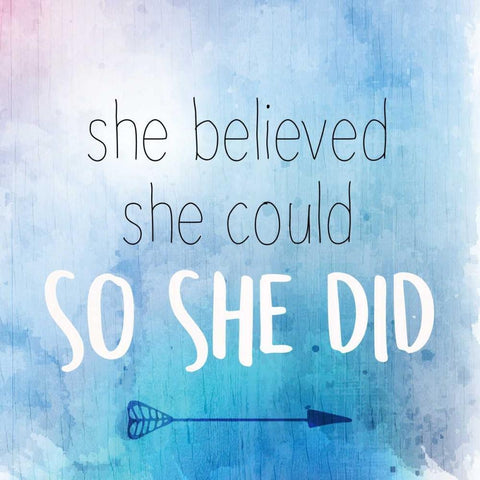 She Believed Black Modern Wood Framed Art Print by Allen, Kimberly