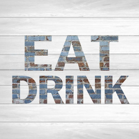Eat Drink A White Modern Wood Framed Art Print by Allen, Kimberly