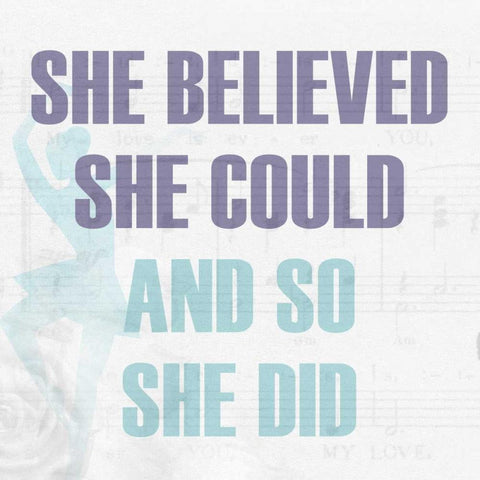 She Believed 2 Black Ornate Wood Framed Art Print with Double Matting by Allen, Kimberly