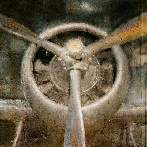 Propeller Black Modern Wood Framed Art Print with Double Matting by Allen, Kimberly