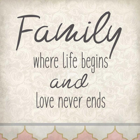 Family Begins 1 Black Modern Wood Framed Art Print by Allen, Kimberly