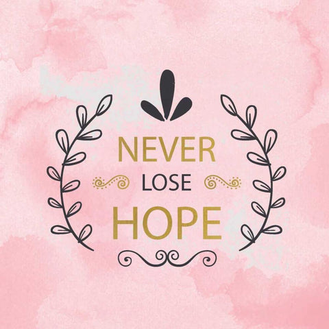 Never Lose Hope Black Modern Wood Framed Art Print by Allen, Kimberly