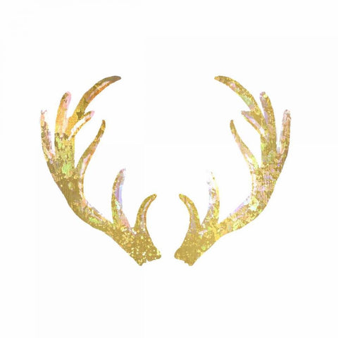 Splatter Antler 2 Black Modern Wood Framed Art Print with Double Matting by Allen, Kimberly