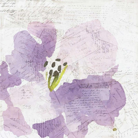 Purple Squared 1 White Modern Wood Framed Art Print by Allen, Kimberly