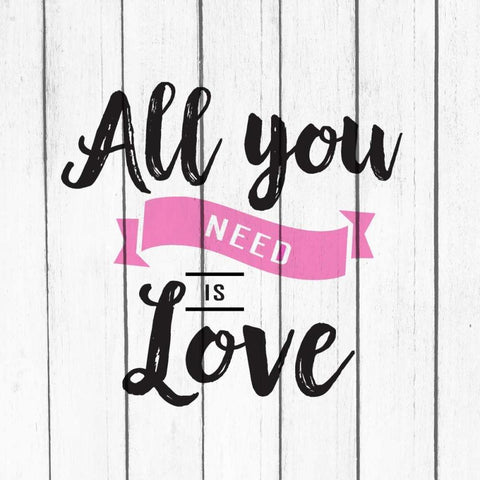 All you Need is Love Black Ornate Wood Framed Art Print with Double Matting by Allen, Kimberly