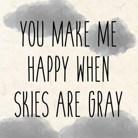 You Are My Sunshine B Black Modern Wood Framed Art Print with Double Matting by Kimberly, Allen