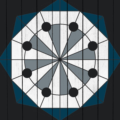 Country Star 1 White Modern Wood Framed Art Print by Kimberly, Allen