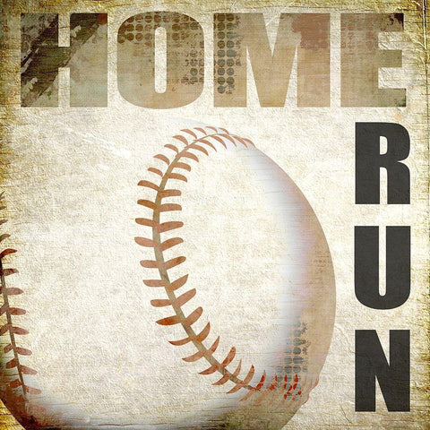 Home Run Black Modern Wood Framed Art Print with Double Matting by Kimberly, Allen