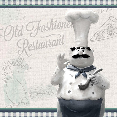 In the Kitchen 2 Black Modern Wood Framed Art Print with Double Matting by Kimberly, Allen