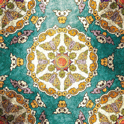 Tiled 3 White Modern Wood Framed Art Print with Double Matting by Kimberly, Allen