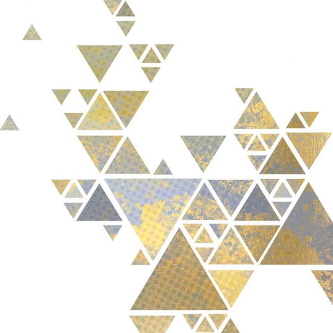 Triangle Gold 2 Black Modern Wood Framed Art Print by Allen, Kimberly
