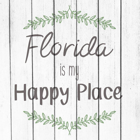 My Happy Place FL Gold Ornate Wood Framed Art Print with Double Matting by Kimberly, Allen