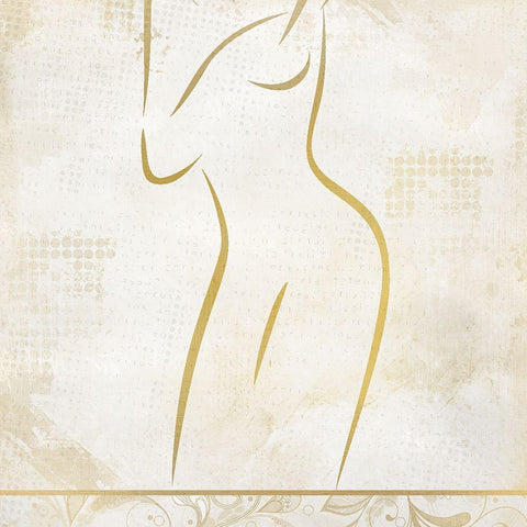 Serenity Calm 2 White Modern Wood Framed Art Print with Double Matting by Kimberly, Allen