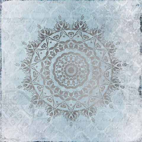 Silver Medallion 3 Black Modern Wood Framed Art Print by Kimberly, Allen