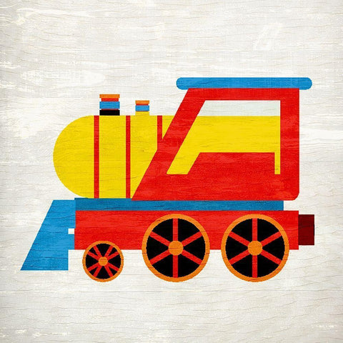 Choo Choo 2 White Modern Wood Framed Art Print by Kimberly, Allen