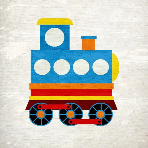 Choo Choo 3 Gold Ornate Wood Framed Art Print with Double Matting by Kimberly, Allen