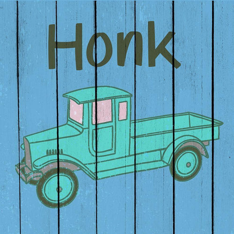 Beep Honk 2 Black Modern Wood Framed Art Print with Double Matting by Kimberly, Allen