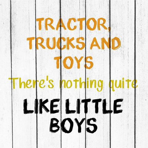 Tractor and Trucks 2 White Modern Wood Framed Art Print by Kimberly, Allen