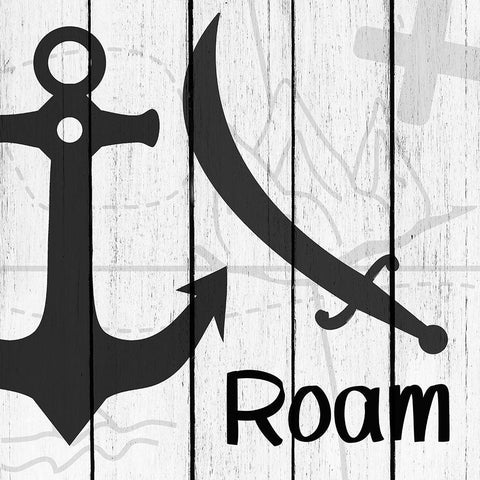 Roam 3 Black Modern Wood Framed Art Print by Kimberly, Allen