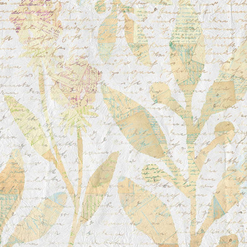 Botanical Leaves 2 Black Ornate Wood Framed Art Print with Double Matting by Kimberly, Allen