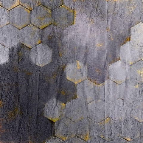 Squared Shape Black Ornate Wood Framed Art Print with Double Matting by Kimberly, Allen