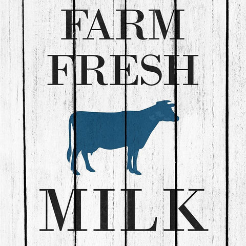 Farm Fresh Milk Black Modern Wood Framed Art Print by Kimberly, Allen