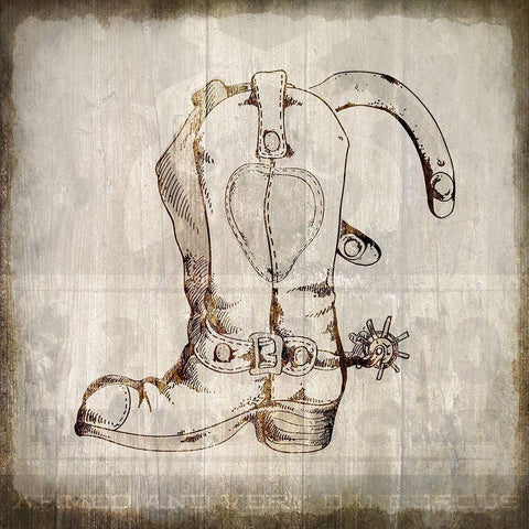 Wild West 1 Gold Ornate Wood Framed Art Print with Double Matting by Kimberly, Allen