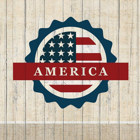 Liberty 2 White Modern Wood Framed Art Print with Double Matting by Kimberly, Allen