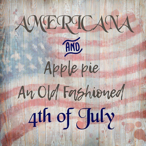 An Old Fashioned 4th Gold Ornate Wood Framed Art Print with Double Matting by Kimberly, Allen