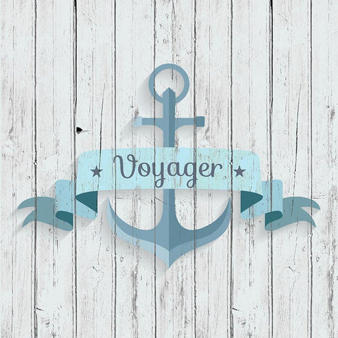 Voyager 1 White Modern Wood Framed Art Print with Double Matting by Kimberly, Allen