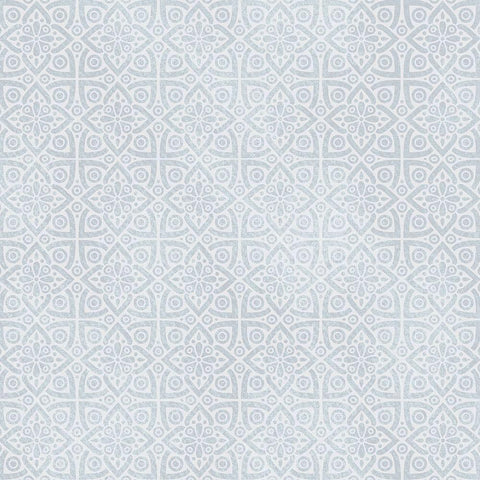 Azure Coastal Pattern 2 White Modern Wood Framed Art Print by Kimberly, Allen