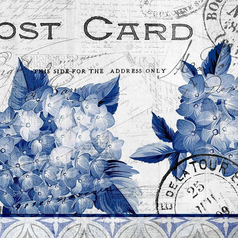 Hydrangea Square 1 Gold Ornate Wood Framed Art Print with Double Matting by Kimberly, Allen