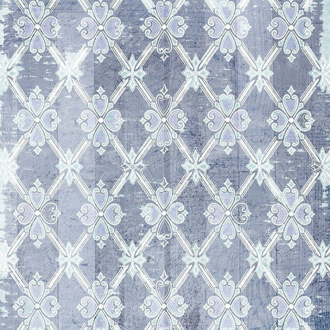 Lattice Pattern White Modern Wood Framed Art Print by Kimberly, Allen