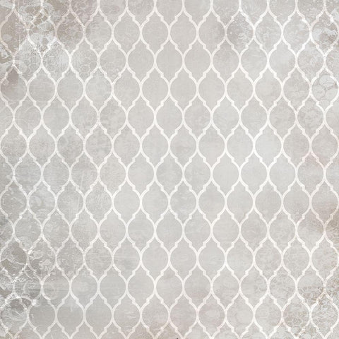 Paris Script pattern 1 Black Modern Wood Framed Art Print with Double Matting by Kimberly, Allen