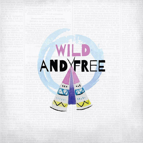 Newspaper Boho 2 Gold Ornate Wood Framed Art Print with Double Matting by Kimberly, Allen