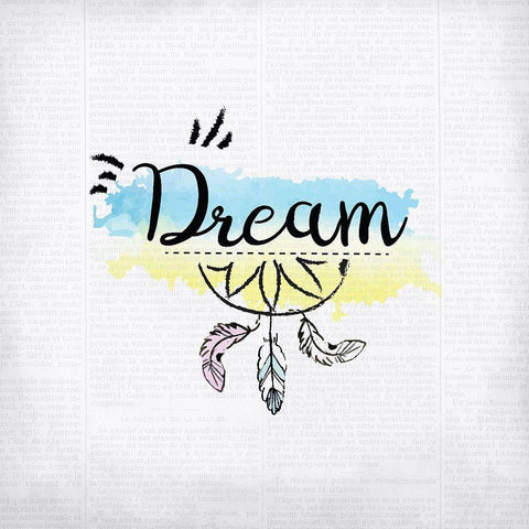 Newspaper Boho 3 Black Modern Wood Framed Art Print with Double Matting by Kimberly, Allen