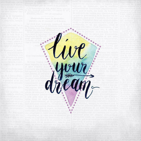 Newspaper Boho 4 Gold Ornate Wood Framed Art Print with Double Matting by Kimberly, Allen