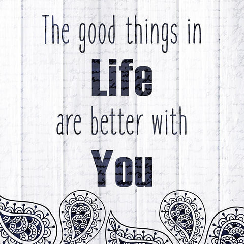 Always Love 5 White Modern Wood Framed Art Print with Double Matting by Kimberly, Allen