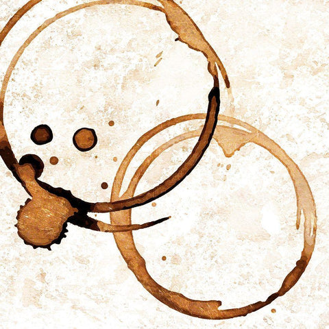 Copper Circles 1 Black Modern Wood Framed Art Print with Double Matting by Allen, Kimberly