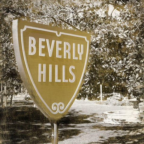 Beverly Hills Black Ornate Wood Framed Art Print with Double Matting by Kimberly, Allen