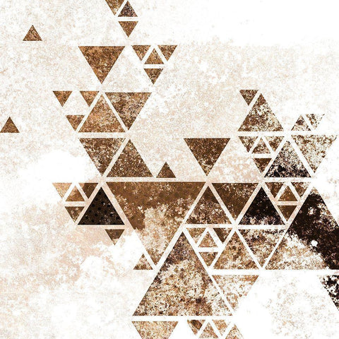 Triangles in Copper 2 White Modern Wood Framed Art Print by Allen, Kimberly