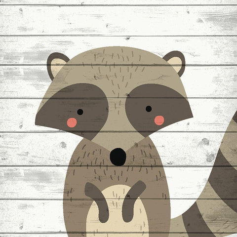Woodland Creatures 3 Black Modern Wood Framed Art Print with Double Matting by Allen, Kimberly