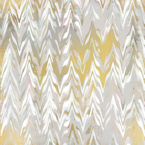 Painting Grey Gold Ornate Wood Framed Art Print with Double Matting by Kimberly, Allen