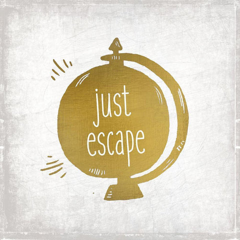 Just Escape 1 White Modern Wood Framed Art Print with Double Matting by Kimberly, Allen