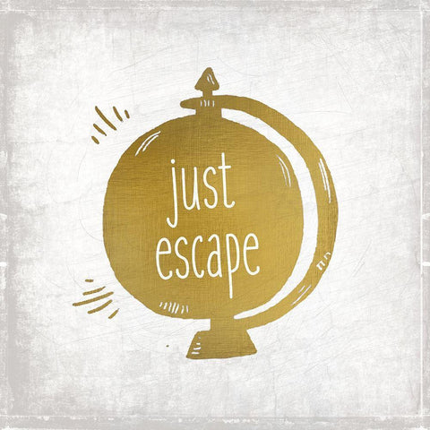 Just Escape 1 Black Modern Wood Framed Art Print with Double Matting by Kimberly, Allen