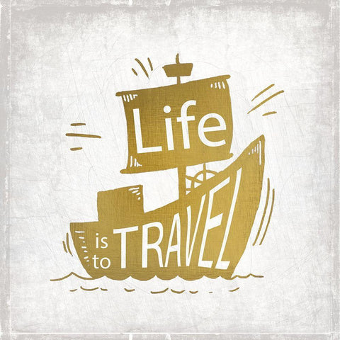 Just Escape 2 Gold Ornate Wood Framed Art Print with Double Matting by Kimberly, Allen