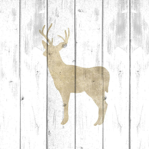 Counting Antlers 3 Black Modern Wood Framed Art Print with Double Matting by Kimberly, Allen