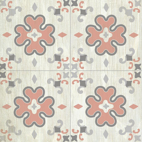 Tiled Grey 2 White Modern Wood Framed Art Print by Kimberly, Allen